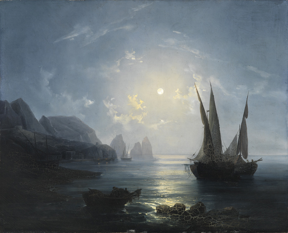 Salvatore Fergola, Notturno a Capri (1848; Napoli, Polo Museale della Campania – Certosa e Museo di San Martino)