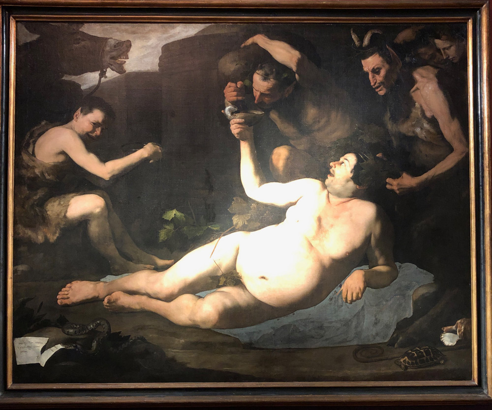 Jusepe de Ribera, Sileno ebbro (1626; olio su tela, 185 x 229 cm; Napoli, Museo e Real Bosco di Capodimonte) 