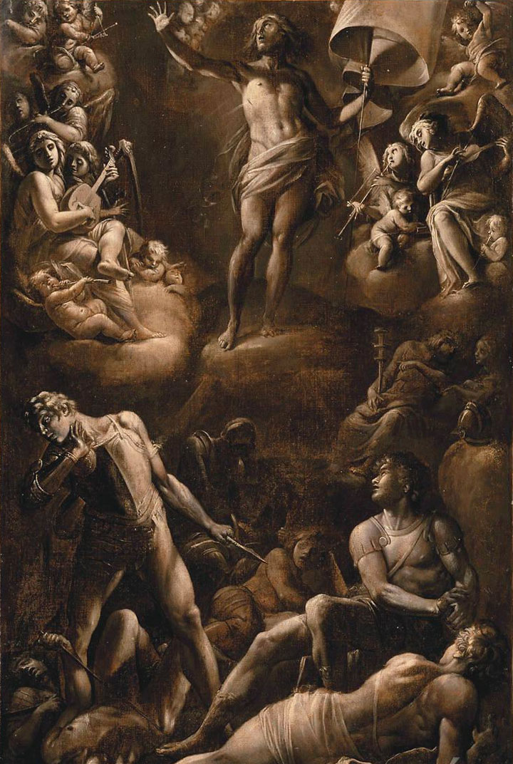 Giovanni Baglione, La resurrezione di Cristo (1601-1603; olio su tela, 86 x 57 cm; Parigi, Louvre) 