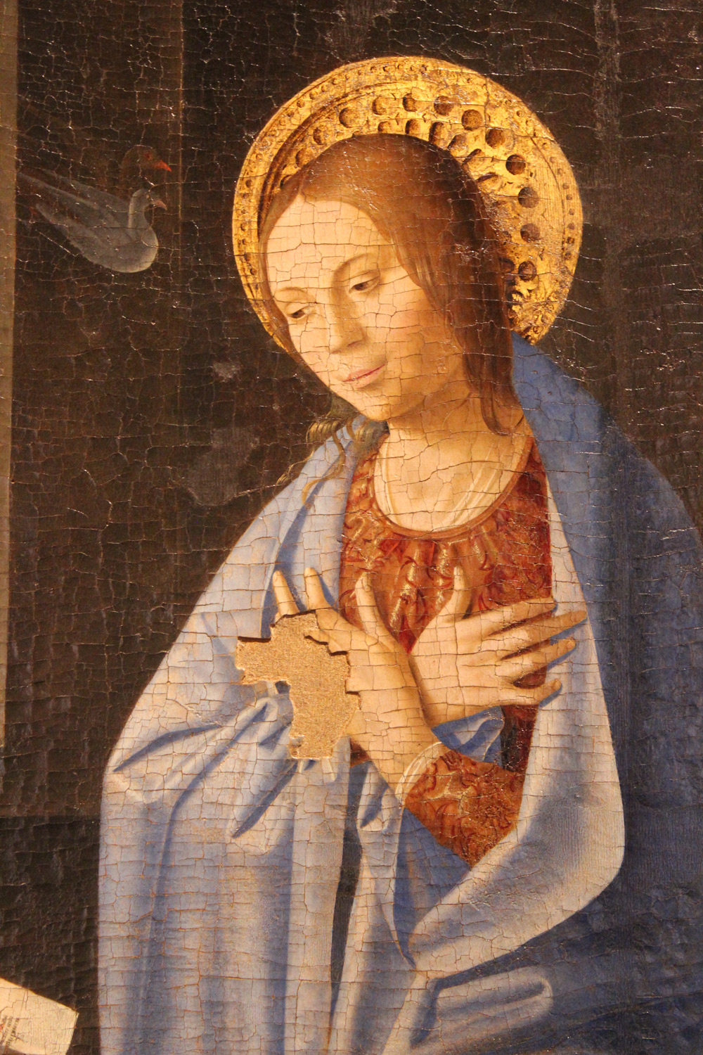 Antonello da Messina, Annunciazione, dettaglio 