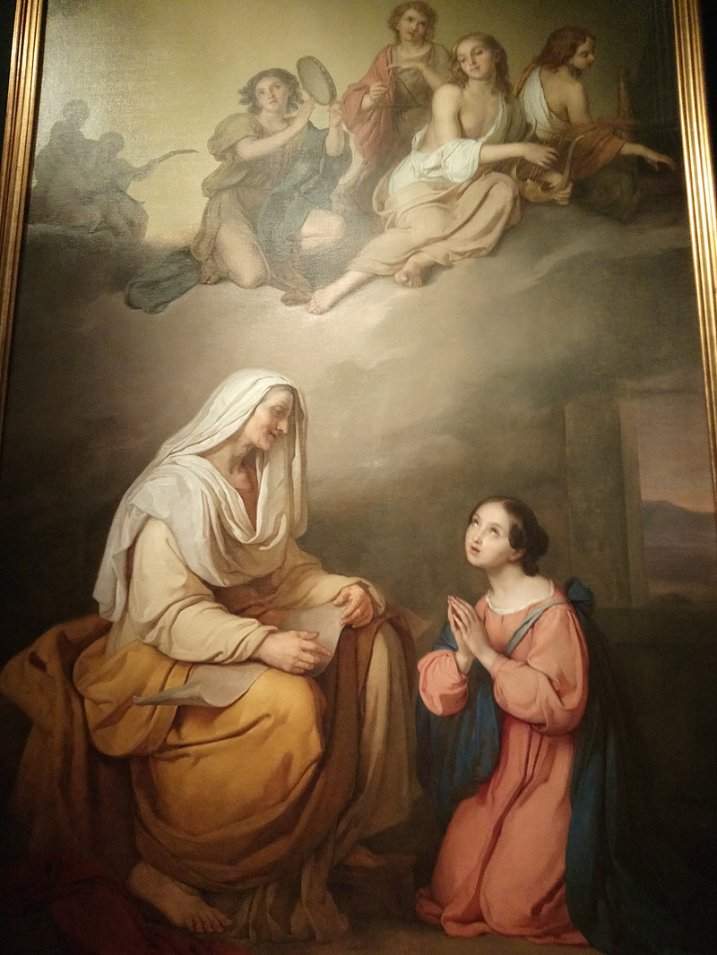 Giacomo Trécourt, Educazione della Vergine (1839; olio su tela 280 × 190 cm - Villongo, chiesa parrocchiale di San Filastro) 