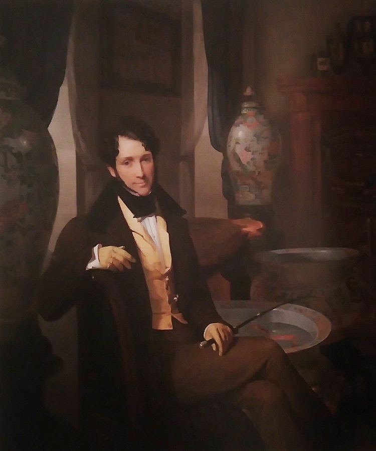 Giuseppe Molteni, Ritratto di Antonio Visconti Aimi (1830-1835; olio su tela, 134 × 114 cm; Collezione Marco Voena) 