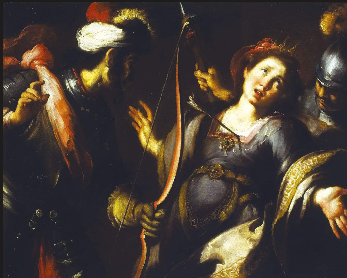 Bernardo Strozzi, Il martirio di sant'Orsola (1620-1625; olio su tela, 104 x 130 cm; Milano, Collezione Koelliker)
 