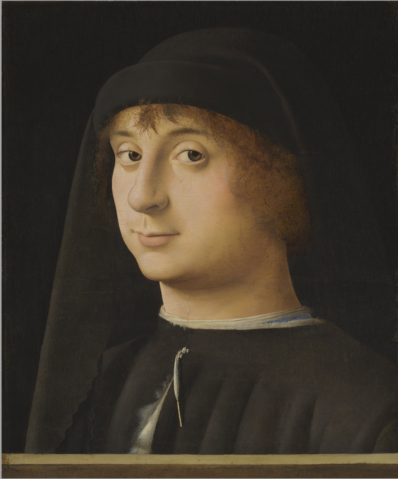 Antonello da Messina, Ritratto di giovane (1474; olio su tavola, 32,1 x 27,1 cm; Filadelfia, Philadelphia Museum of Art)
