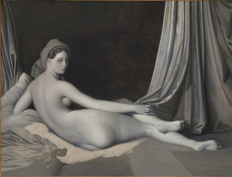 Jean-Auguste-Dominique Ingres, Grande odalisca, versione a grisaille (1830 circa; olio su tela, 83,2 x 109,2 cm; New York, The Metropolitan Museum of Art)
