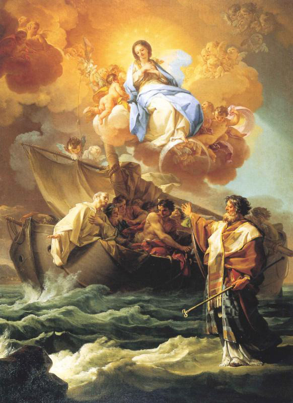 Corrado Giaquinto, San Nicola salva i naufraghi (ante 1746; olio su tela; Bari, Pinacoteca ‘Corrado Giaquinto’) 