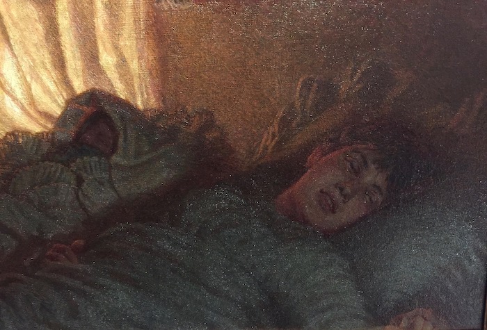 Angelo Morbelli, Alba felice (1892-1893; olio su tela, 50 x 103 cm; Milano, collezione privata)
