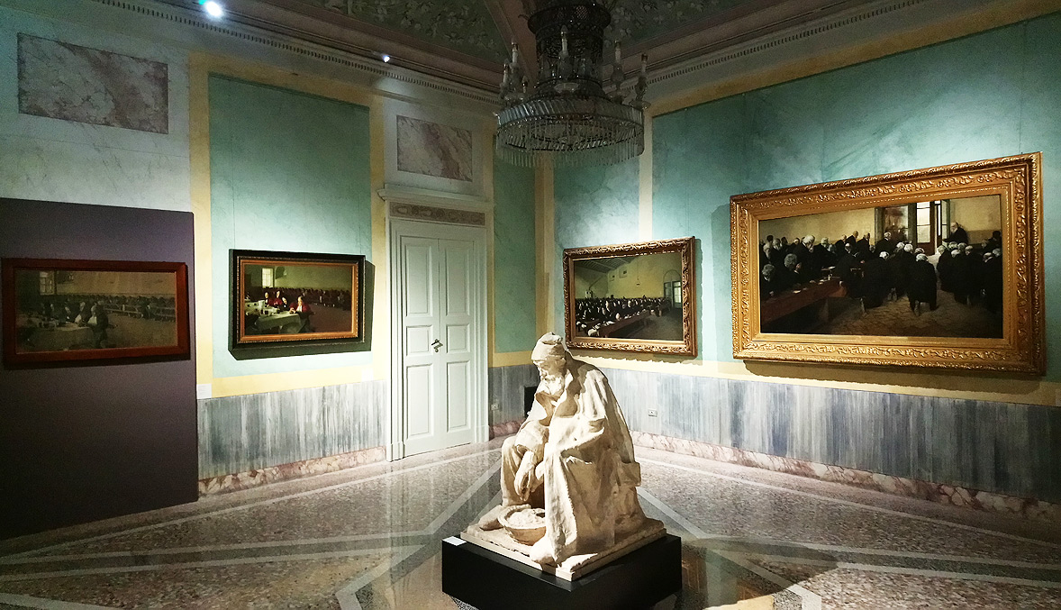 Una sala della mostra Morbelli. 1853 - 1919 alla GAM di Milano 
