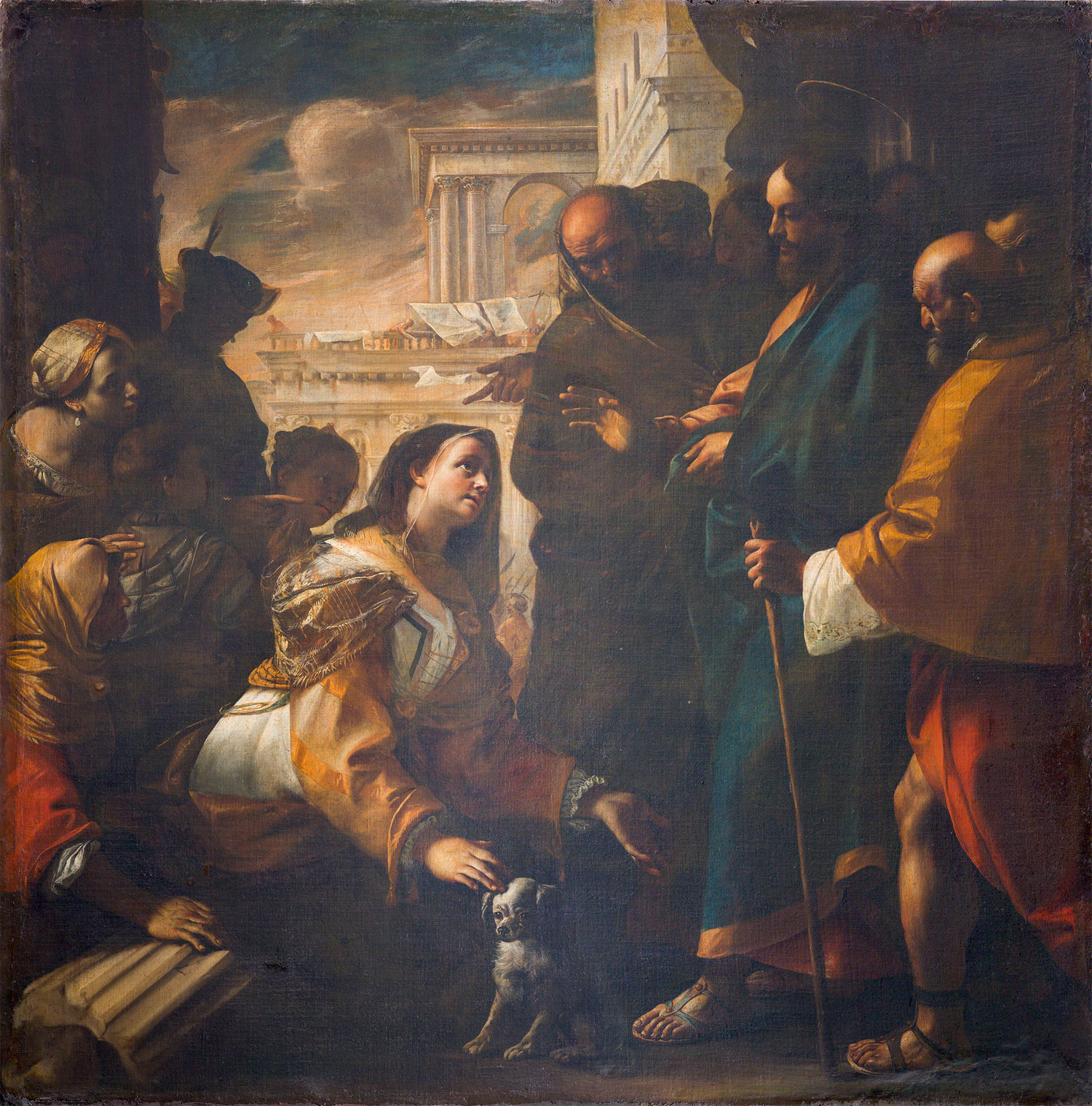 Mattia Preti, Cristo e la cananea (1646-1647 circa; olio su tela, 240 x 235 cm; Collezione privata) 