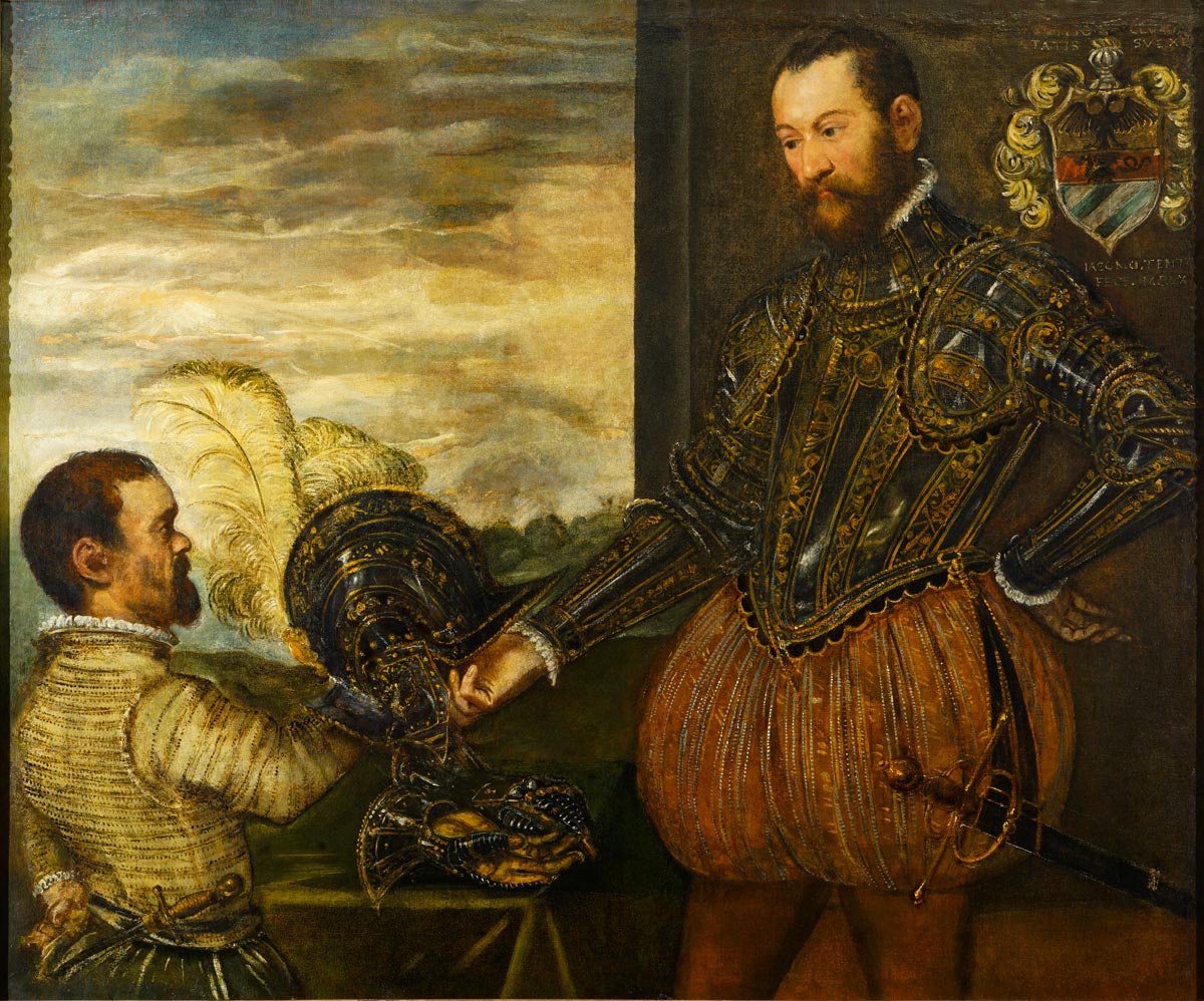 Jacopo Robusti detto il Tintoretto, Ritratto di Scipione Clusone (1561; olio su tela, 124 x 148 cm; Genova, Galleria Nazionale della Liguria a Palazzo Spinola) 