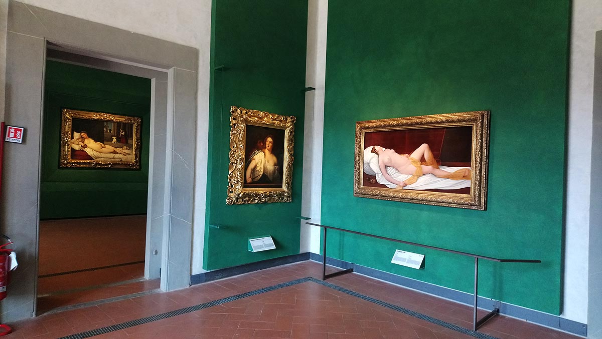 La Venere dormiente di Giorgione e la Nuda di Bernardino Licinio nelle sale degli Uffizi