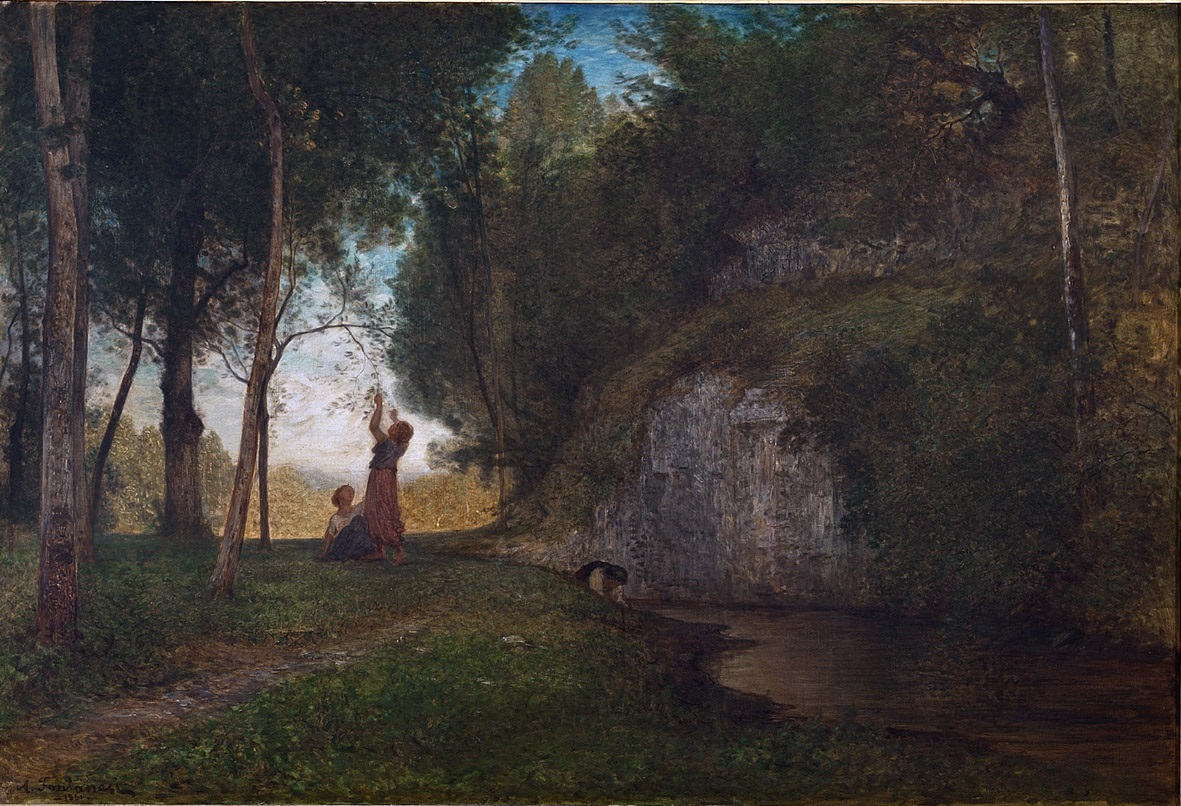 Antonio Fontanesi, La quiete (1860 circa; olio su tela, 81,5 x 119 cm; Torino, GAM - Galleria Civica d'Arte Moderna e Contemporanea)
 