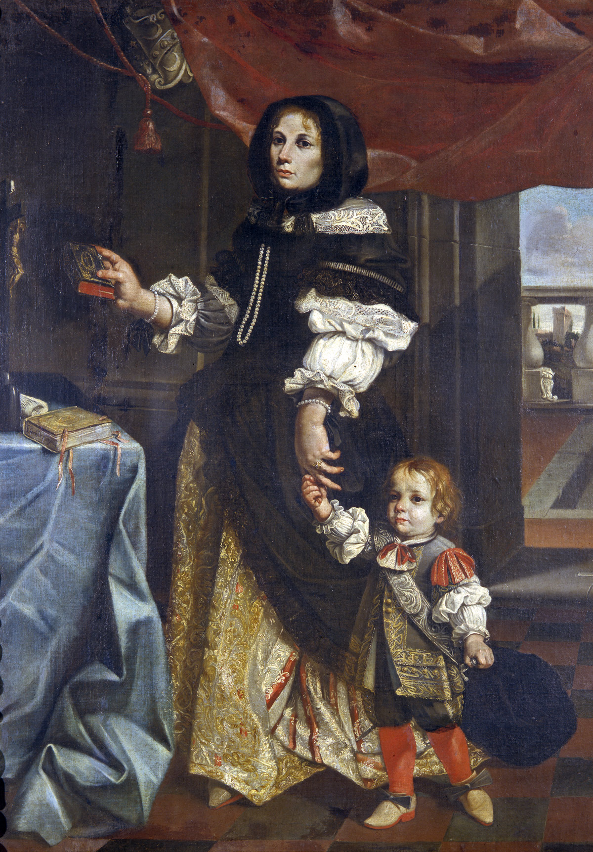Pier Francesco Cittadini detto il Milanese, Ritratto di dama col figlio (1650 circa; olio su tela, cm 172 x 128; Bologna, Pinacoteca Nazionale) 