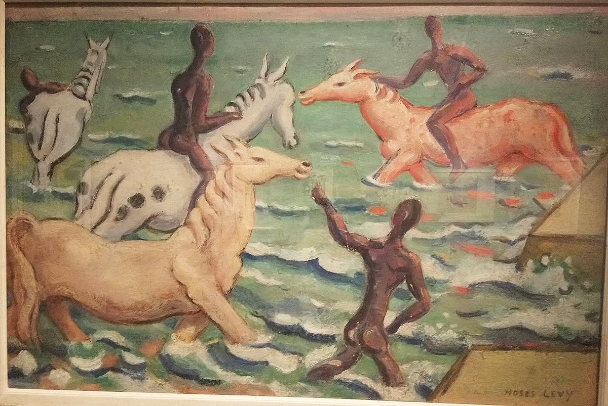 Moses Levy, Cavalli sul mare (1946; olio su tela, 60 x 90 cm; Collezione privata) 