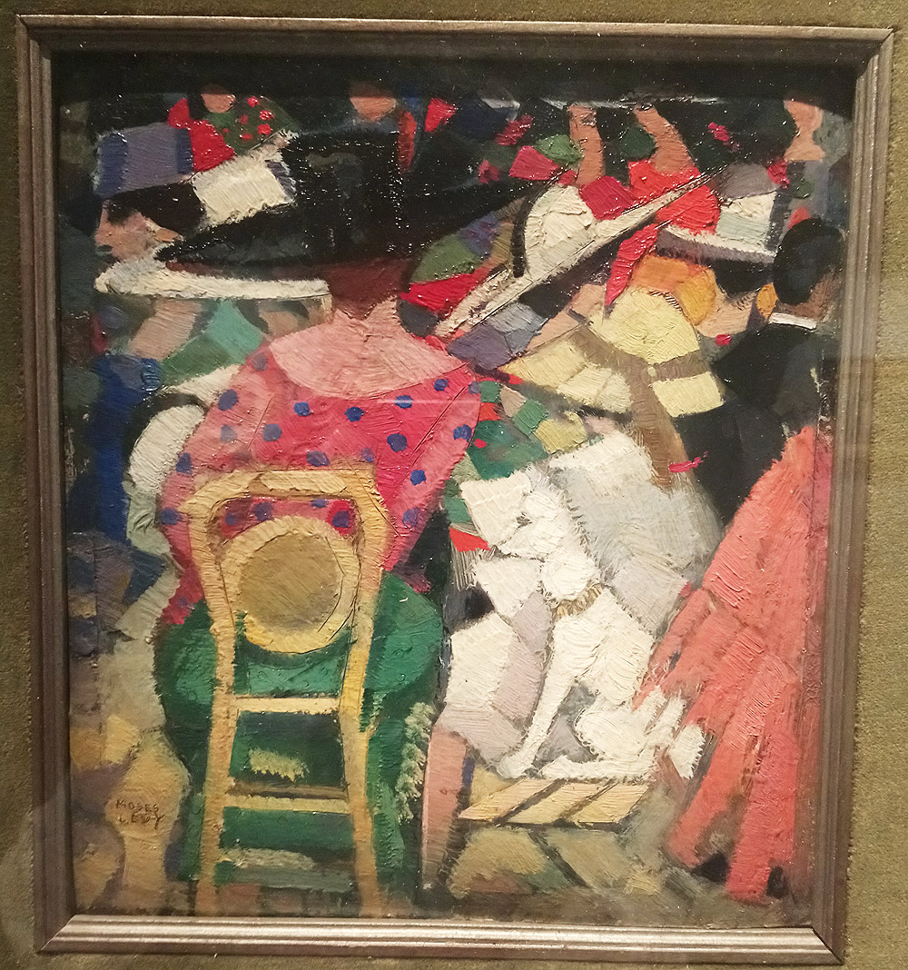 Moses Levy, Donne al caffè (1918; olio su cartone, 21 x 21 cm; Collezione privata) 