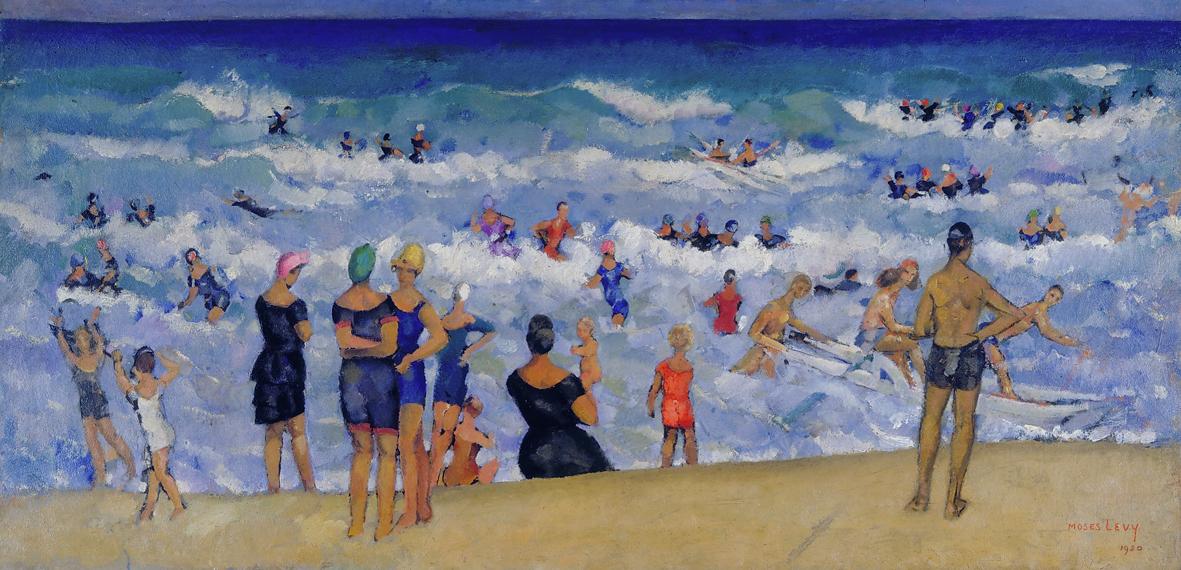 Moses Levy, La mareggiata (1920; olio su tela, 60 x 120 cm; Collezione privata) 