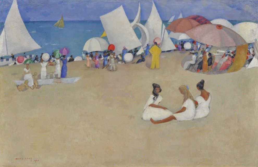 Moses Levy, Meriggio al mare (1921; olio su tela, 75 x 115 cm; Collezione privata) 