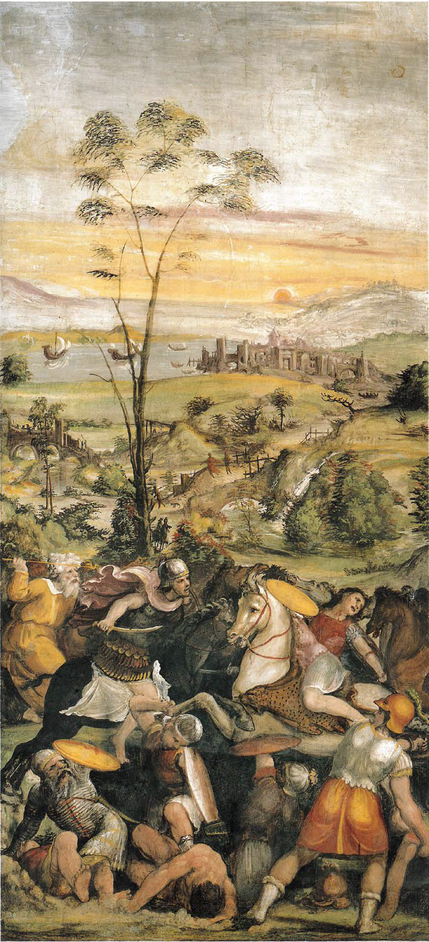 Bartolomeo di David, La battaglia di Isso (1519; pittura murale; Roma, Villa Farnesina)
