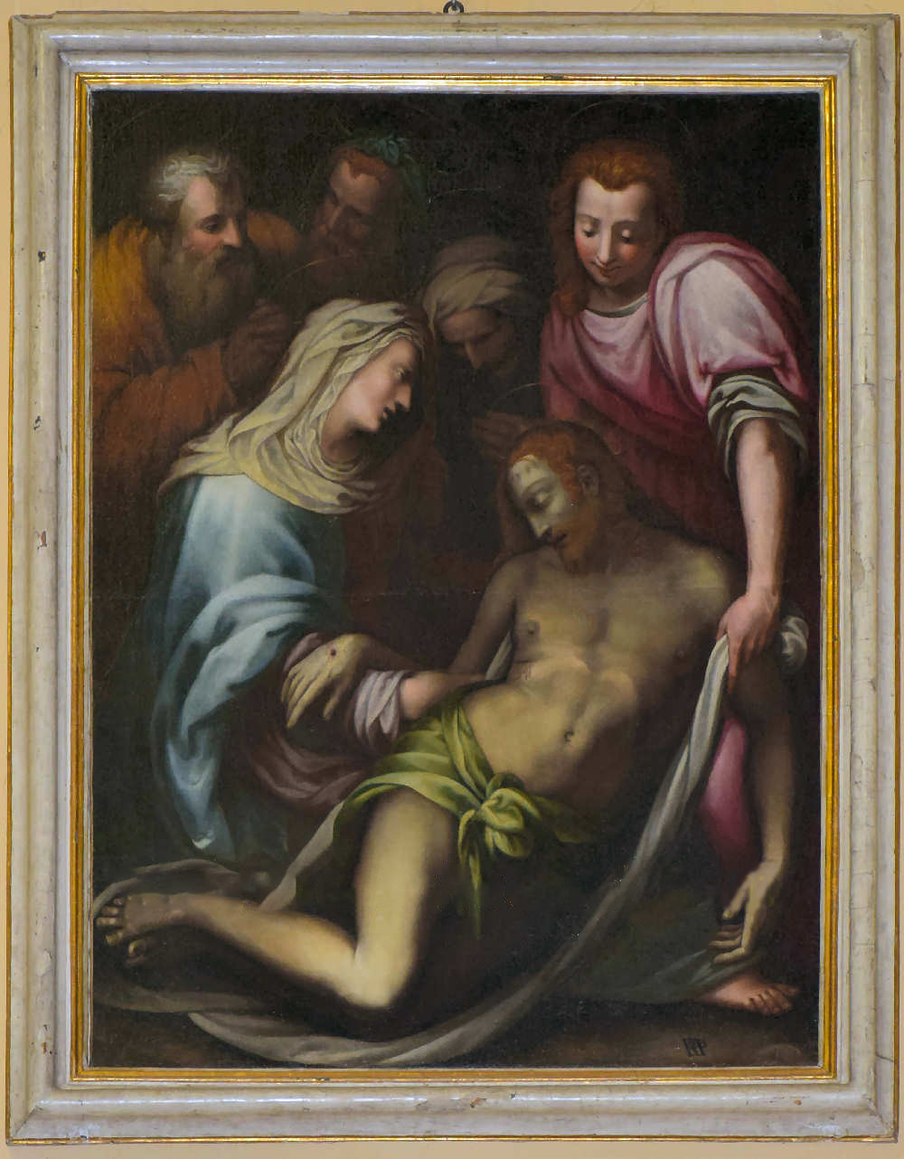 Francesco Morandini detto il Poppi, Compianto sul Cristo morto (1580-1590 circa; olio su tela, 140 x 100 cm; Poppi, Prepositura di San Marco)
