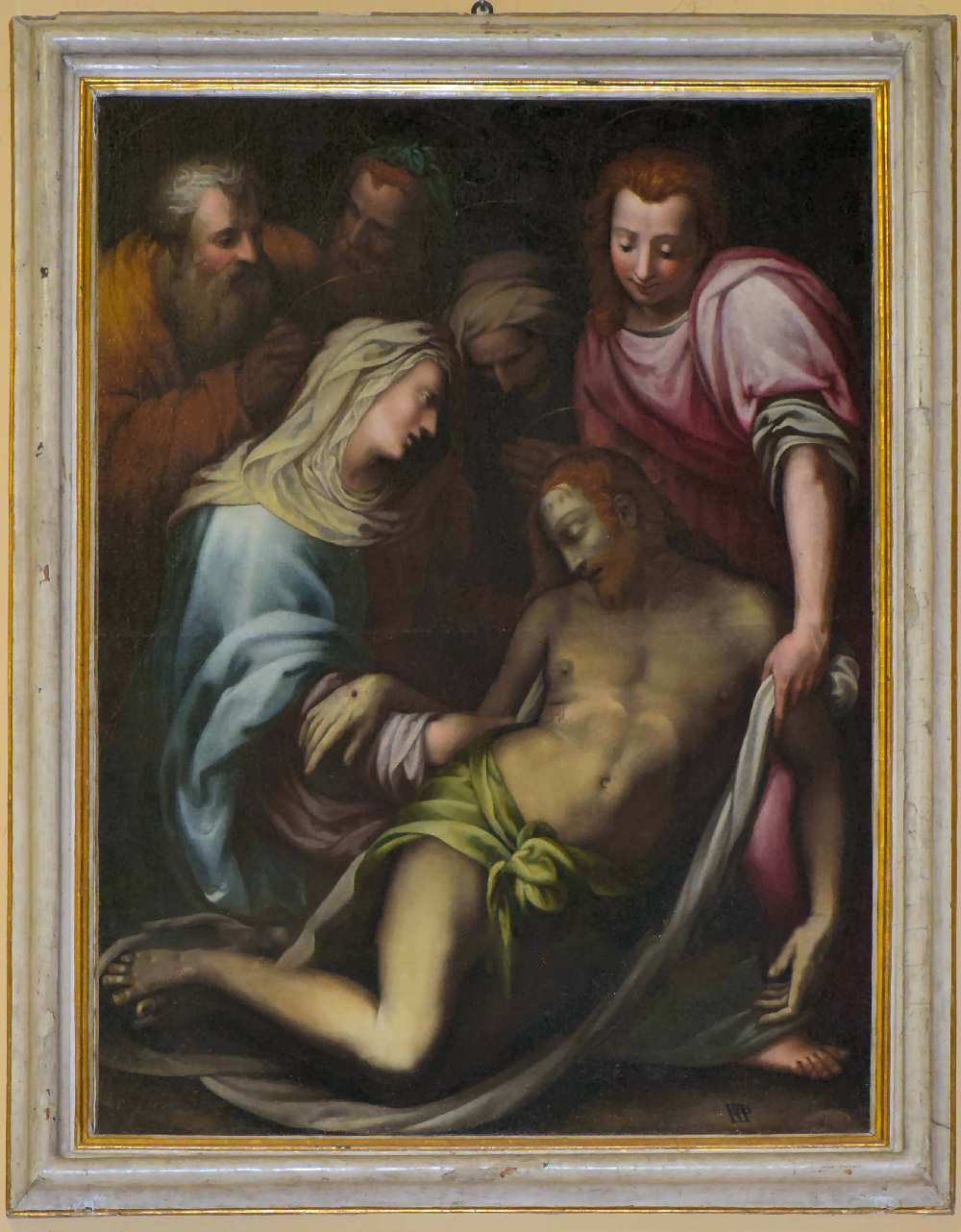 Francesco Morandini detto il Poppi, Compianto sul Cristo morto (1580-1590 circa; olio su tela, 140 x 100 cm; Poppi, Prepositura di San Marco) 