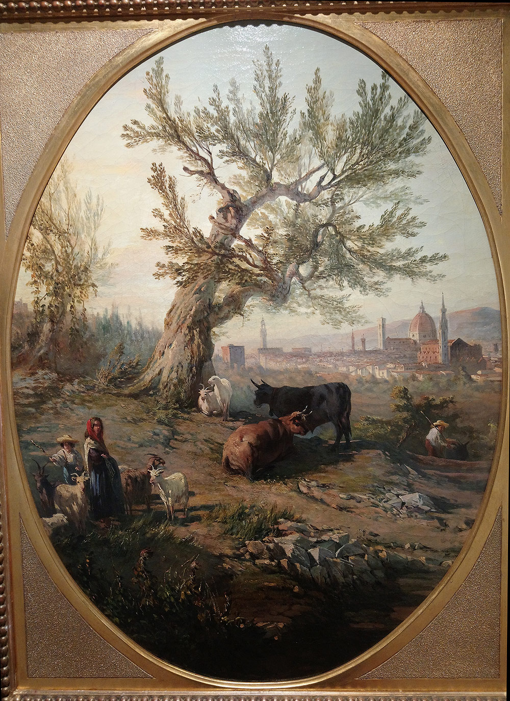 Telemaco Signorini, Veduta dell'Arno e di Santa Maria del Fiore dal Forte di Belvedere (1856 circa; olio su tela, 73,4 x 55,2 cm; Collezione privata) 