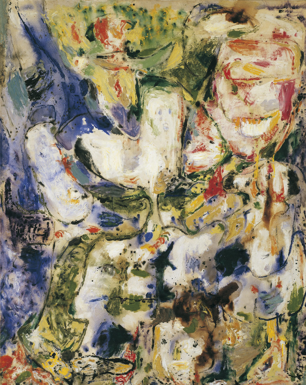 Asger Jorn, Senza titolo (1956–57; olio su tela, 141 x 110,1 cm; Venezia, Collezione Peggy Guggenheim) © Donation Jorn, Silkeborg, by SIAE 2019
