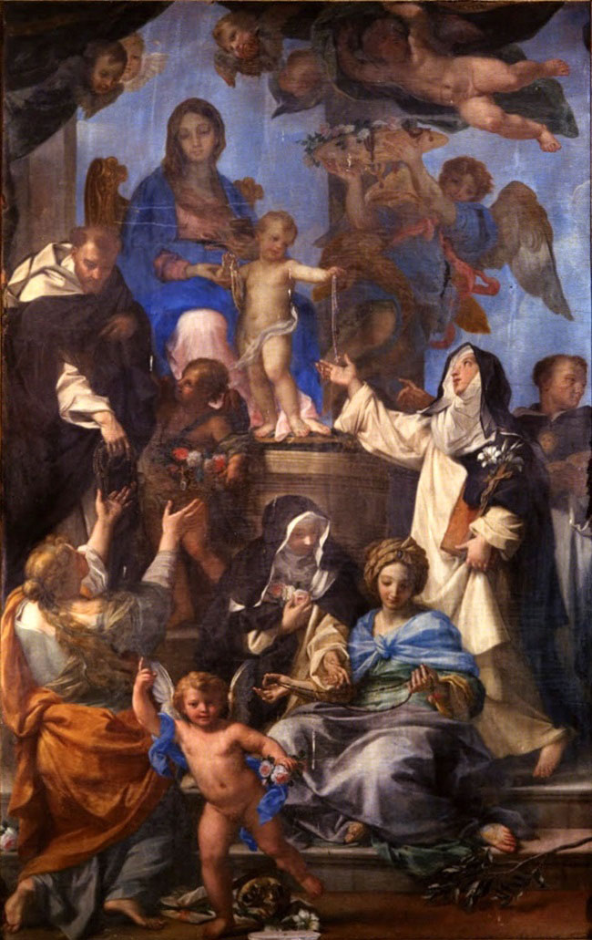 Carlo Maratta, Madonna del Rosario (1695; olio su tela; Palermo, Oratorio del Rosario in Santa Cita)
