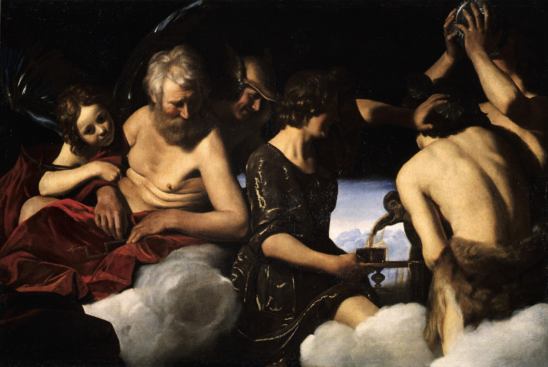 Giovanni Antonio Galli detto lo Spadarino, Convito degli dèi (1620; olio su tela, 124,5 x 193,5 cm; Firenze, Galleria degli Uffizi)