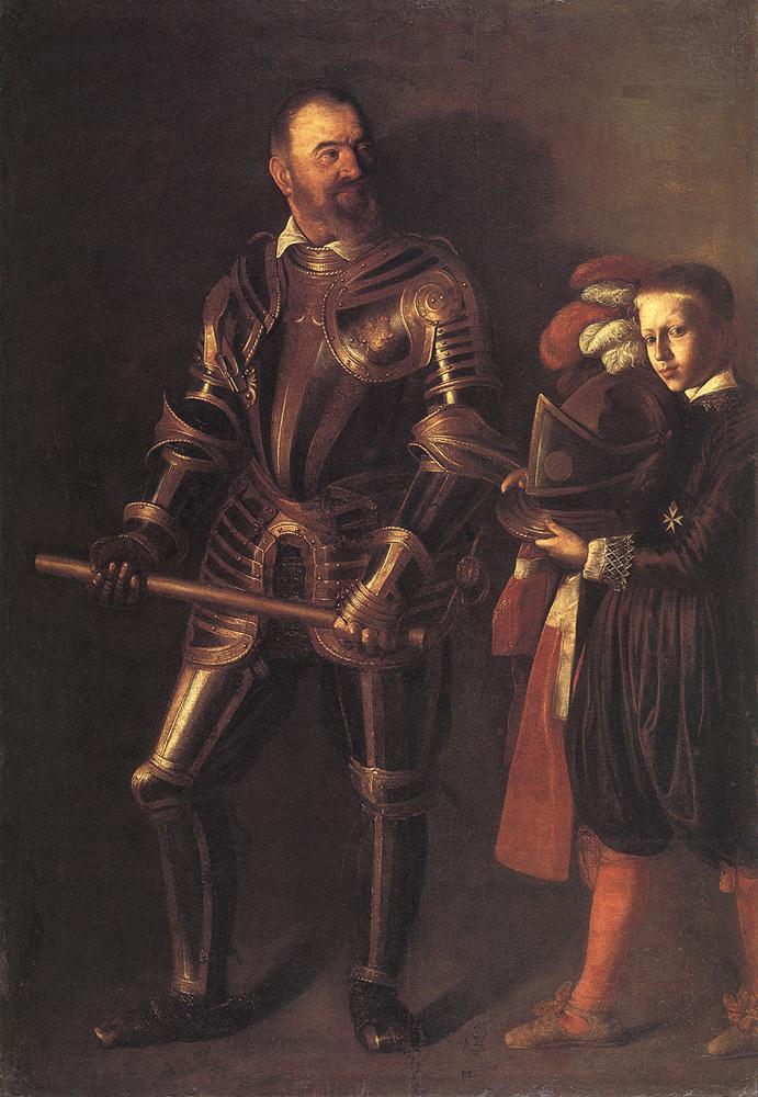 Caravaggio, Ritratto di Alof de Wignacourt (1607-1608; olio su tela, 195 x 134 cm; Parigi, Louvre) 