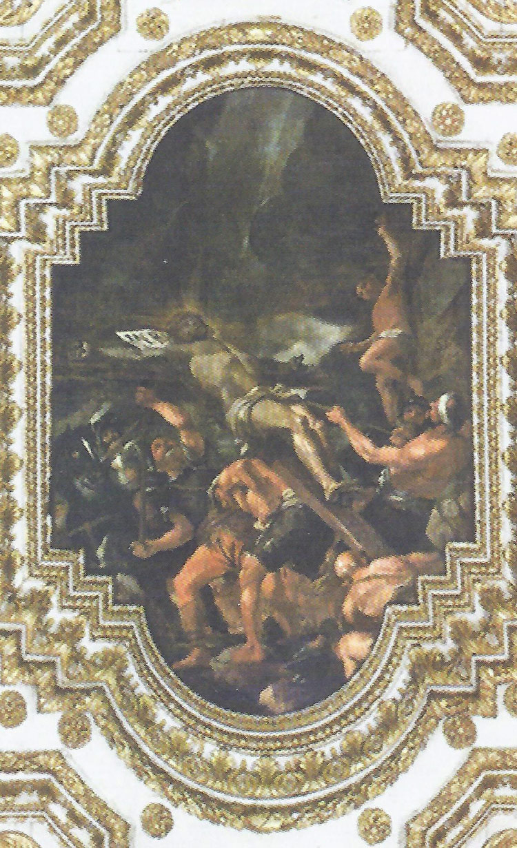 Mattia Preti, Discesa dalla croce (1679-1689; olio su tela, 306 x 443 cm; La Valletta, Oratorio di San Giovanni Decollato) 