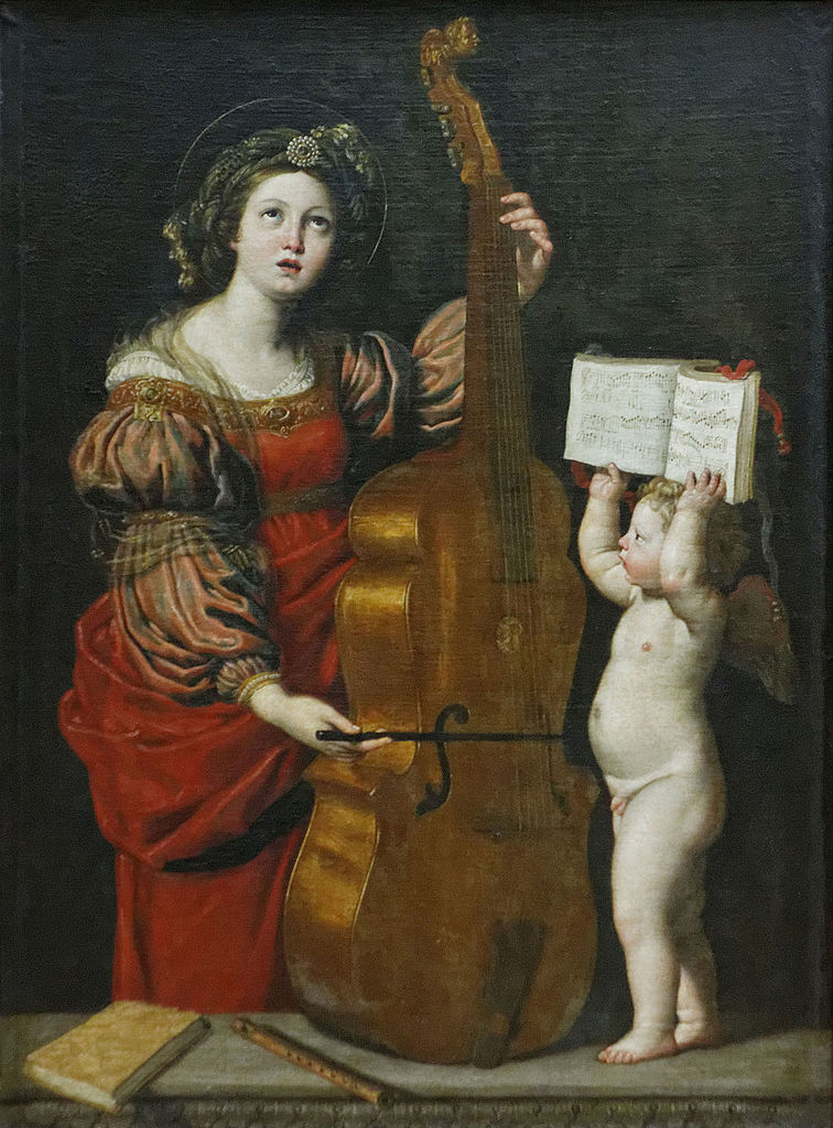 Domenichino, Santa Cecilia (1617 circa; olio su tela, 160 x 120 cm; Parigi, Louvre) 