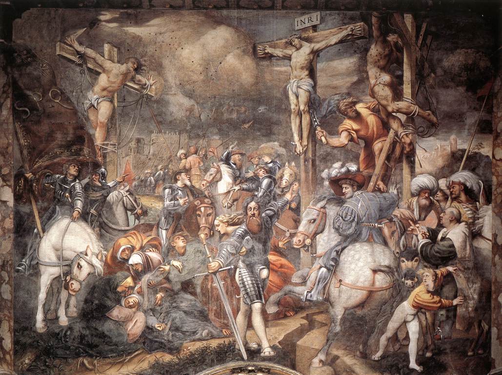 Giovanni Antonio de' Sacchis detto il Pordenone, Crocefissione (1520-1521; affresco, 920 x 1200 cm; Cremona, Duomo)
