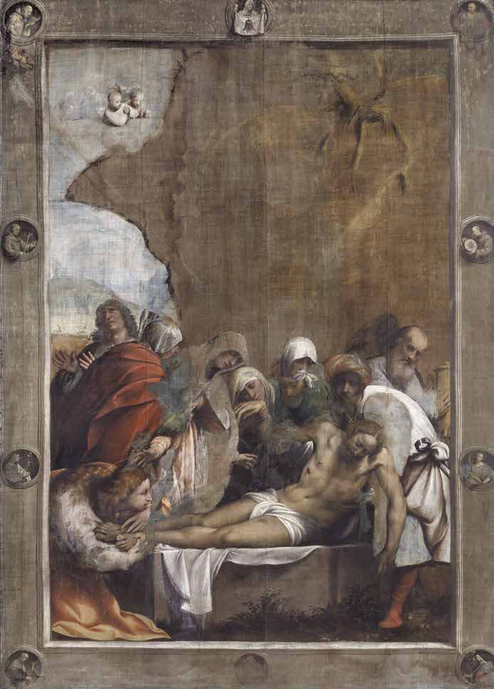 Giovanni Antonio de' Sacchis detto il Pordenone, Deposizione di Cristo (1524 circa; tempera su tela, 397 x 291 cm; Cortemaggiore, chiesa dell’Annunziata)
