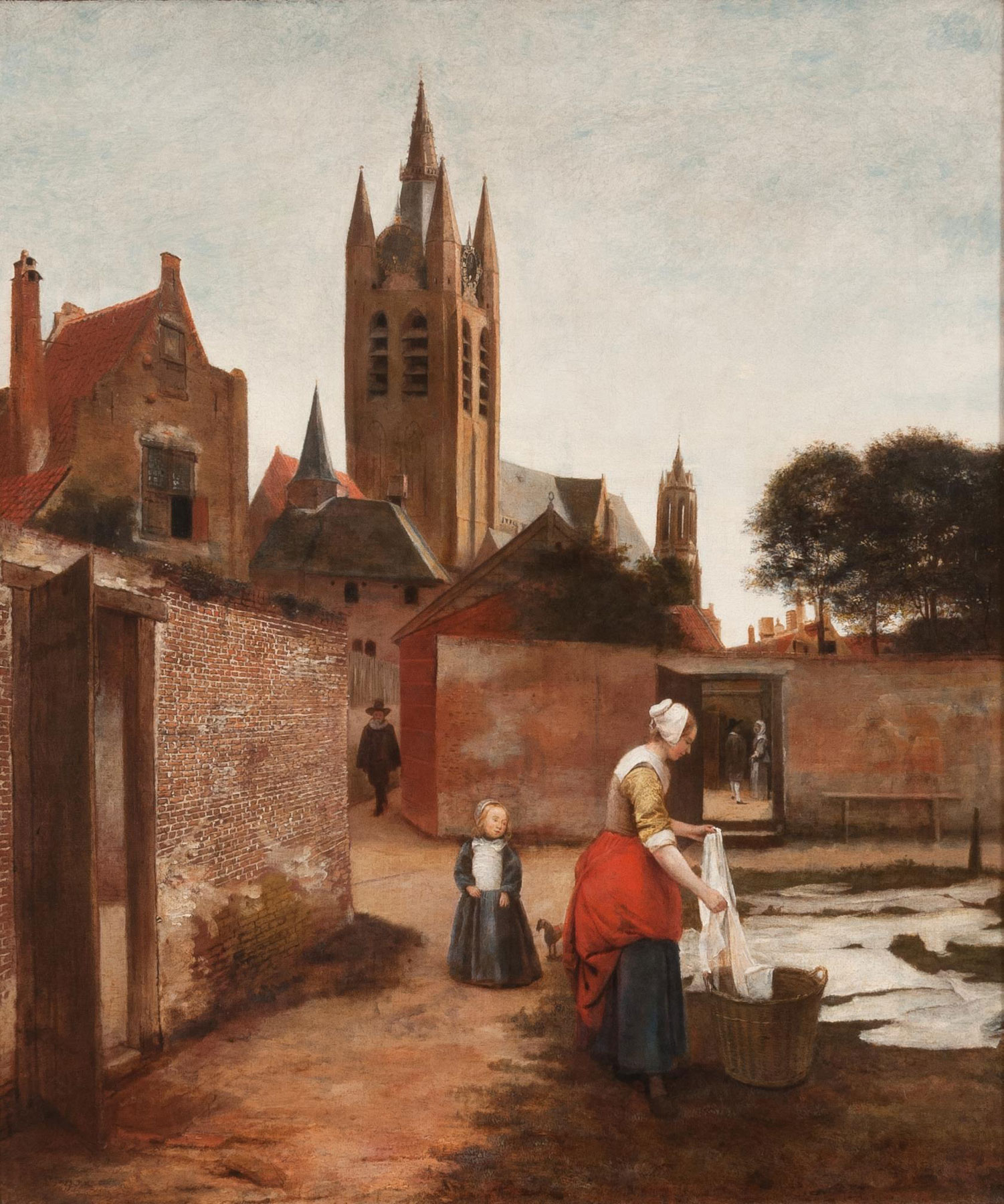 Pieter de Hooch, Una donna e una bambina all'aperto (1657-1659; olio su tela, 73,5 x 63 cm; Collezione privata)
