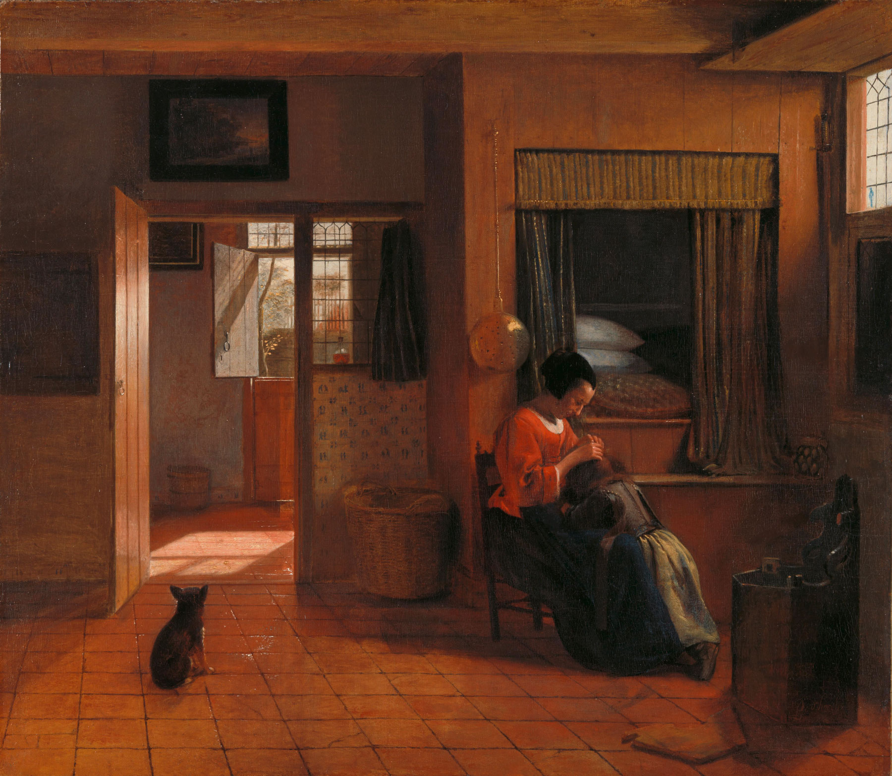 Pieter de Hooch, Il dovere di una madre (1658-1660 circa; olio su tavola, 52,5 x 61 cm; Amsterdam, Rijksmuseum) 