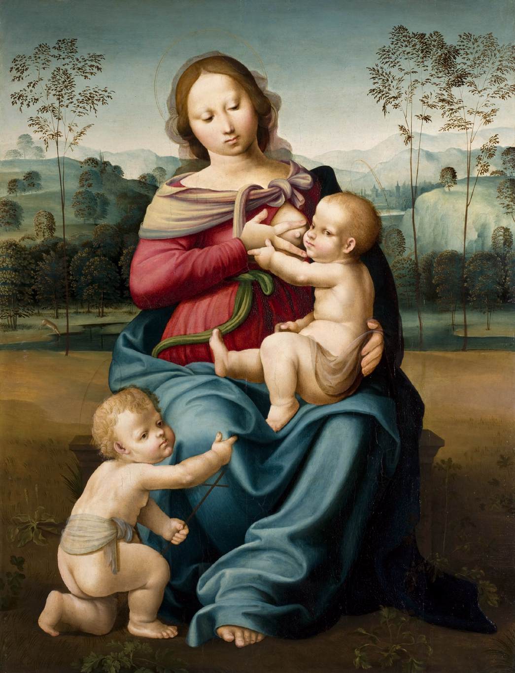 Girolamo Genga, Madonna col Bambino e san Giovannino (1511-1513 circa; olio su tavola, 94,6 x 72,8 cm; Newark, Alana Collection) 