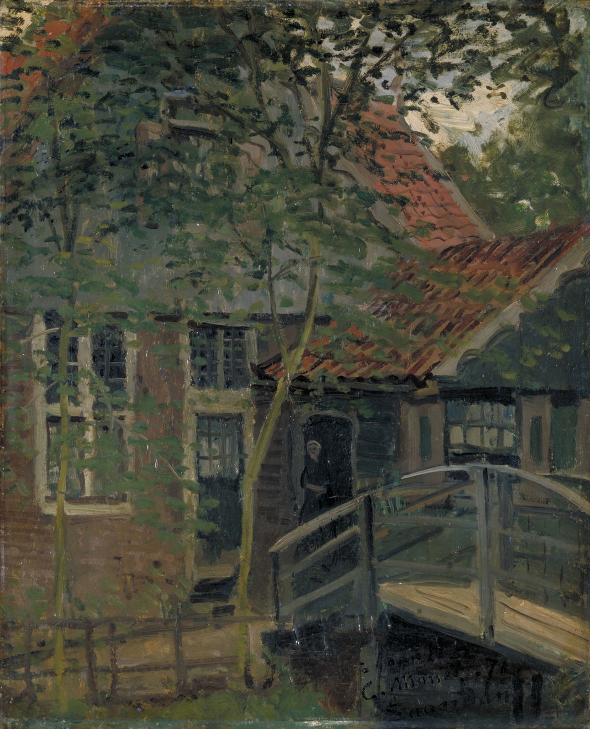 Claude Monet, Passerelle à Zaandam (1871; olio su tela, 47 x 38 cm; Mâcon, Musée des Ursulines) 