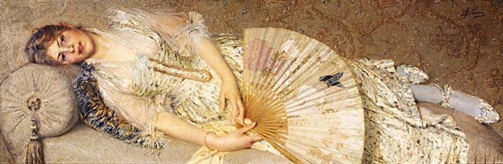 Filadelfo Simi, Bice. Iridescenze della madreperla (1895; olio su tela, 60 x 178 cm; Firenze, Galleria d'Arte Moderna di Palazzo Pitti) 
