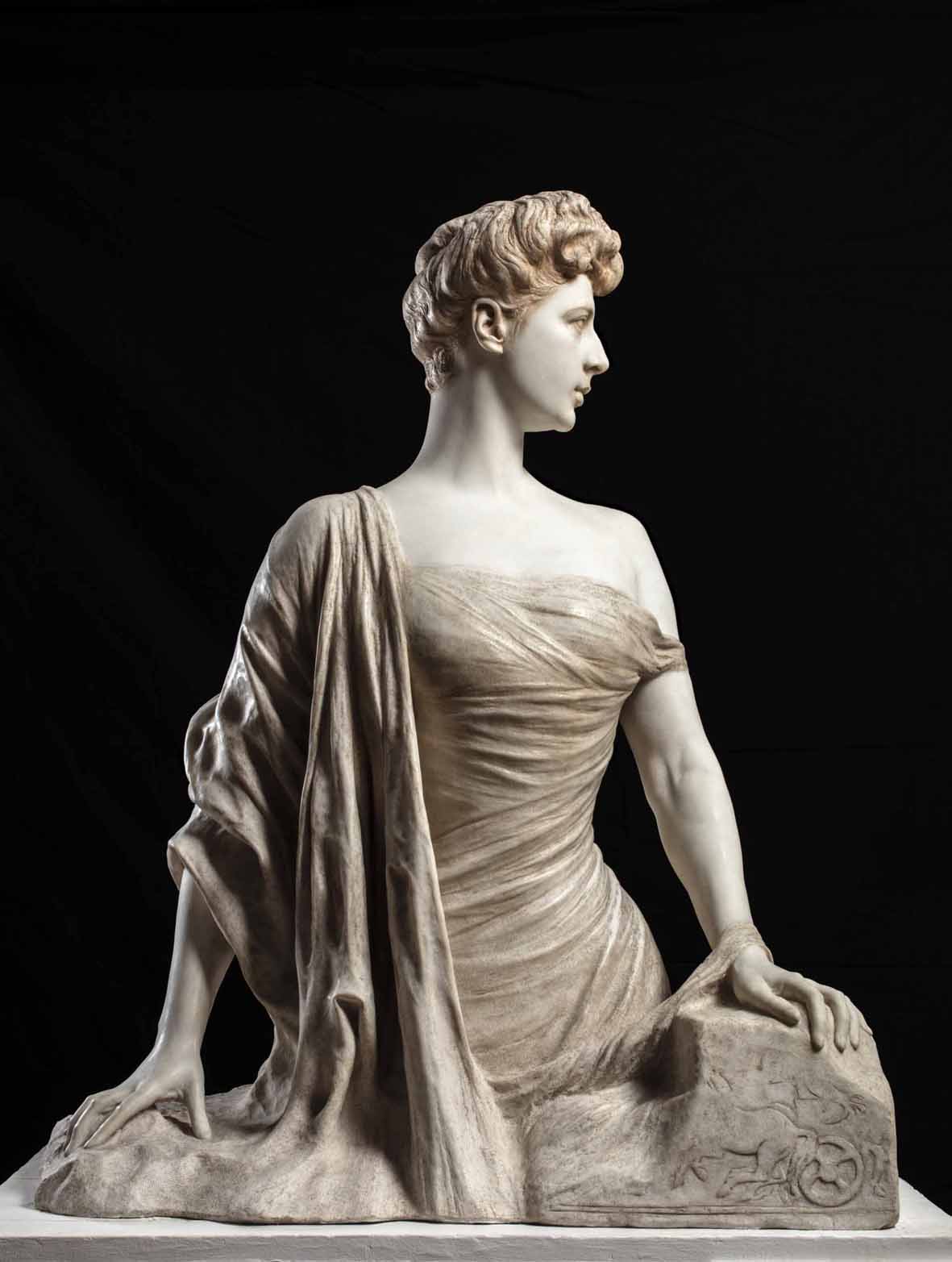 Pietro Canonica, Donna Franca Florio (1904-1907, marmo bianco patinato; Roma, Museo Pietro Canonica a Villa Borghese) Pietro Canonica, Donna Franca Florio (1904-1907, marmo bianco patinato; Roma, Museo Pietro Canonica a Villa Borghese)