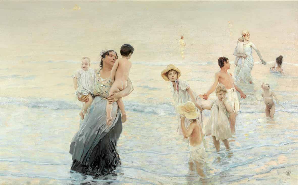 Ettore Tito, Luglio (Sulla spiaggia) (1894; olio su tela; Trissino, Fondazione Progetto Marzotto) Ettore Tito, Luglio (Sulla spiaggia) (1894; olio su tela; Trissino, Fondazione Progetto Marzotto)