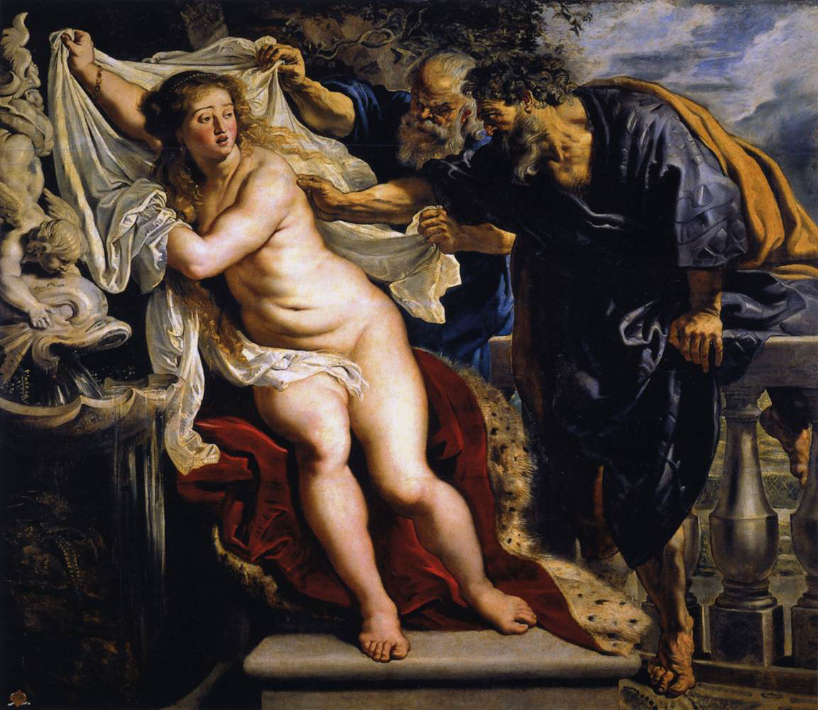 Pieter Paul Rubens, Susanna e i vecchioni (1609-1610; olio su tavola, 198 x 218 cm; Madrid, Real Academia de Bellas Artes de San Fernando) 