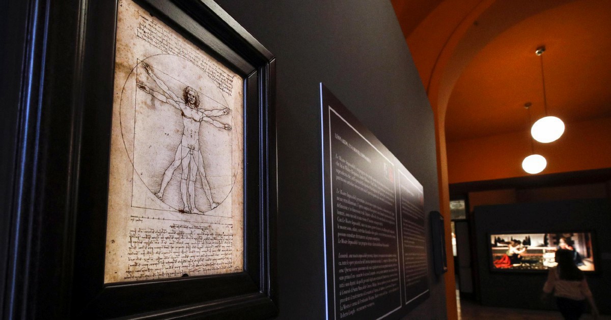 L'Uomo vitruviano di Leonardo da Vinci in mostra al Louvre