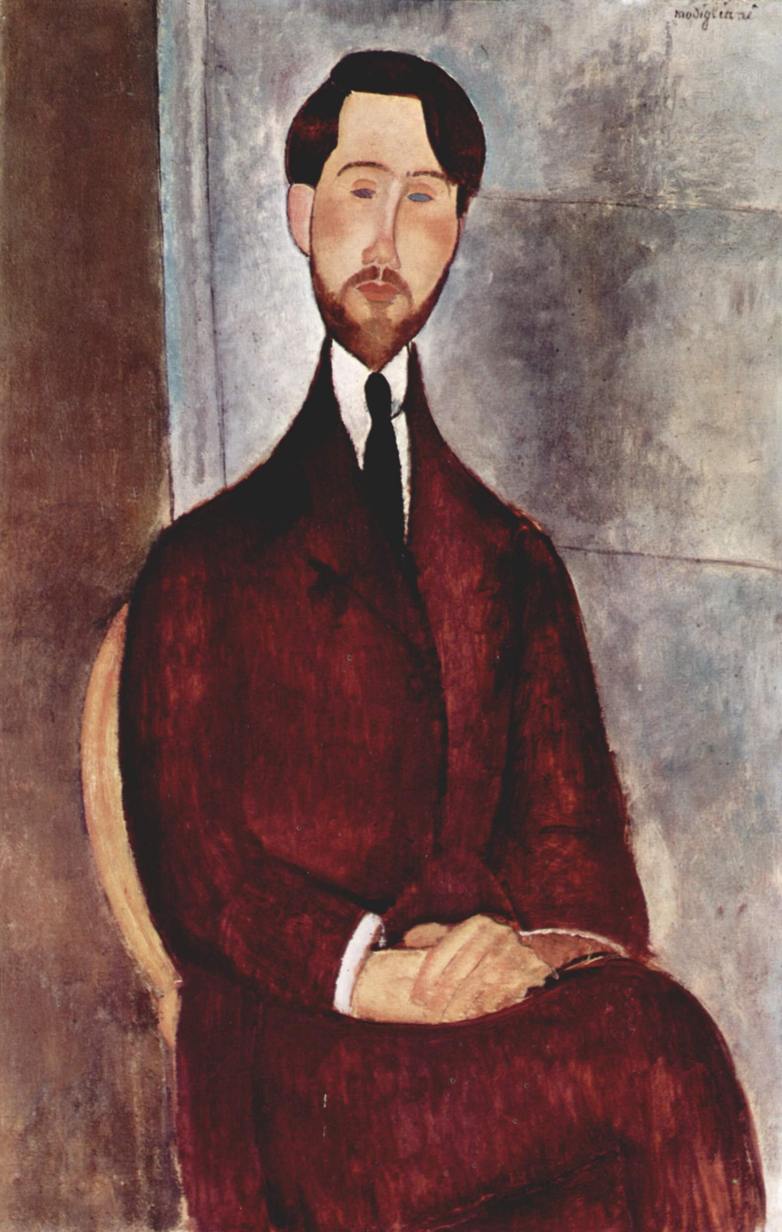 Amedeo Modigliani, Ritratto di Léopold Zborowski (1916; olio su tela, 100 x 65 cm; San Paolo del Brasile, Museo d'Arte di San Paolo)