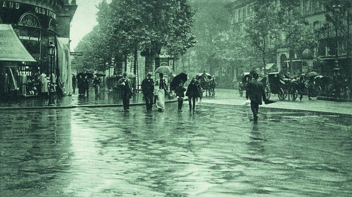 Alfred Stieglitz, Giorno di pioggia a Parigi (1895; photogravure, 9 x 16 cm; Parigi, Musée d’Orsay) 