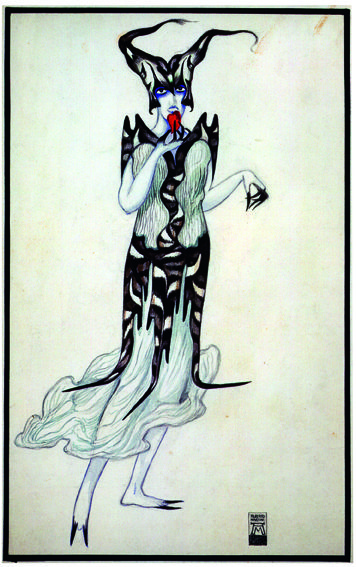 Alberto Martini, Gelosia (1919-1920; tempera su carta, 310 � 190 mm; Collezione Ines Grignani Anderloni)
