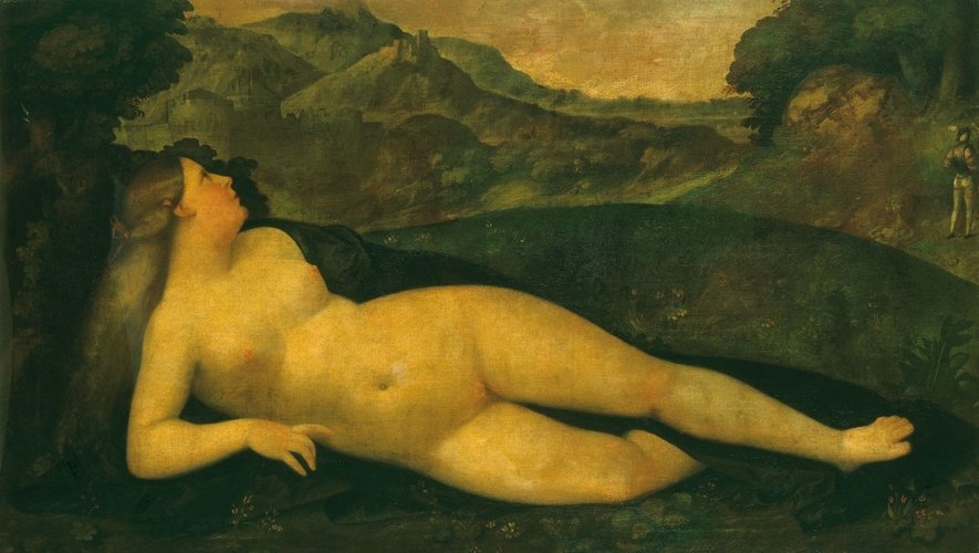 Giovanni Cariani, Venere in un paesaggio (1530-1535 circa; olio su tela, 80,5 x 138,5 cm; Windsor, Royal Collection)
