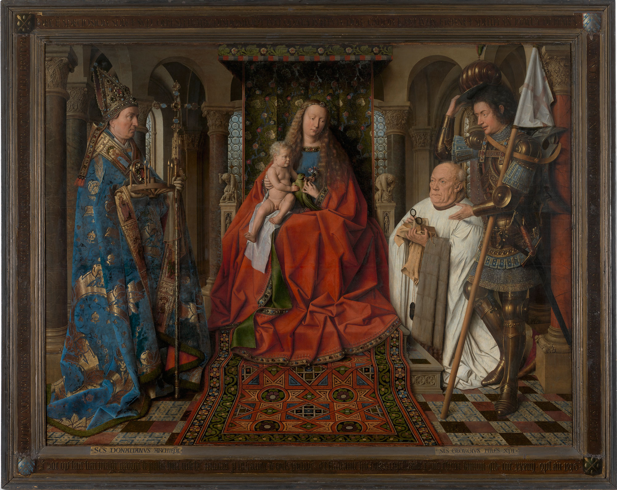 Jan van Eyck, Madonna del canonico Van der Paele (1436; olio su tavola, 122,1 x 157,8 cm; Bruges, Groeninge Museum) 