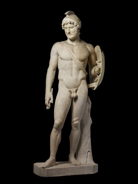 Arte romana, Adriano imperatore in veste di Marte (II secolo d.C.; marmo; Roma, Musei Capitolini) 
