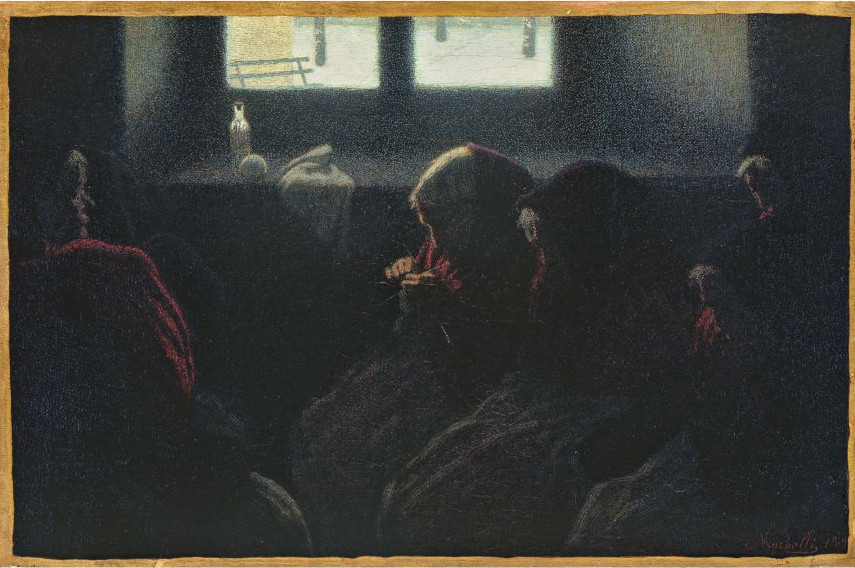 Angelo Morbelli, I due inverni (1903; olio su tela, 47 x 71 cm; Milano, Collezione privata) 