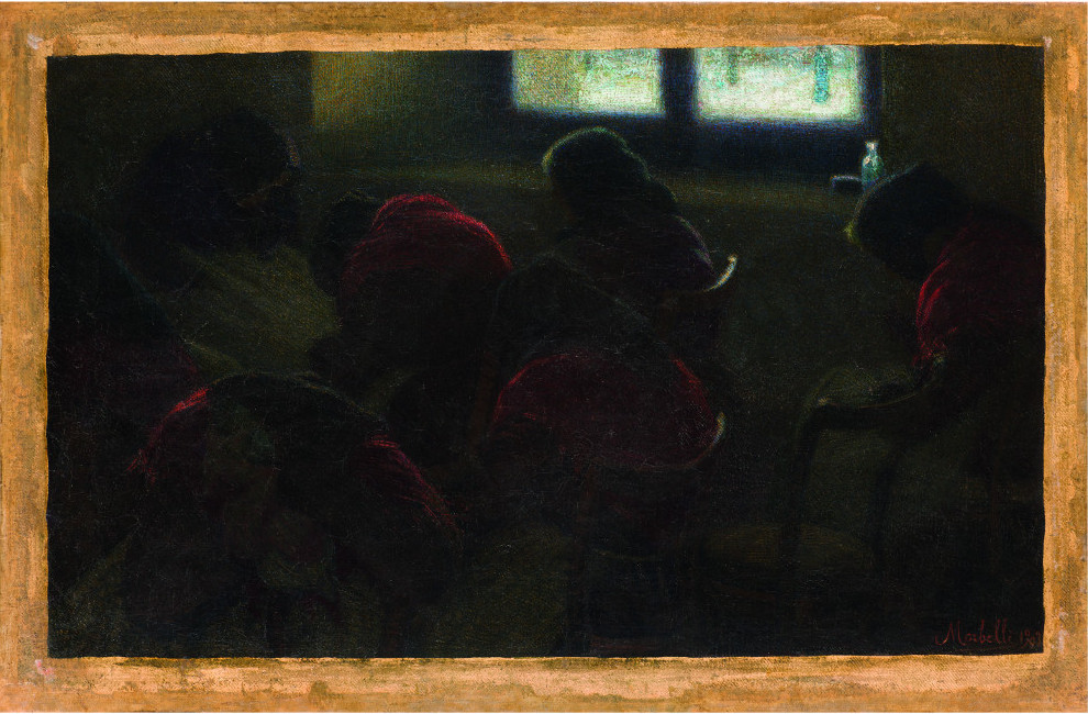 Angelo Morbelli, Siesta invernale (1903; olio su tela, 49 x 74 cm; Alessandria, Museo Civico e Pinacoteca) 